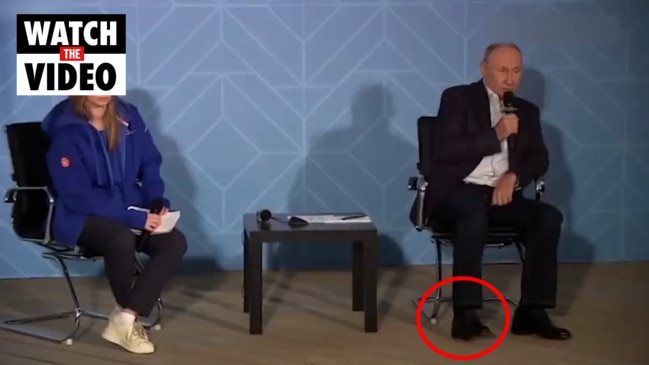 Putin’s feet twitch uncontrollably