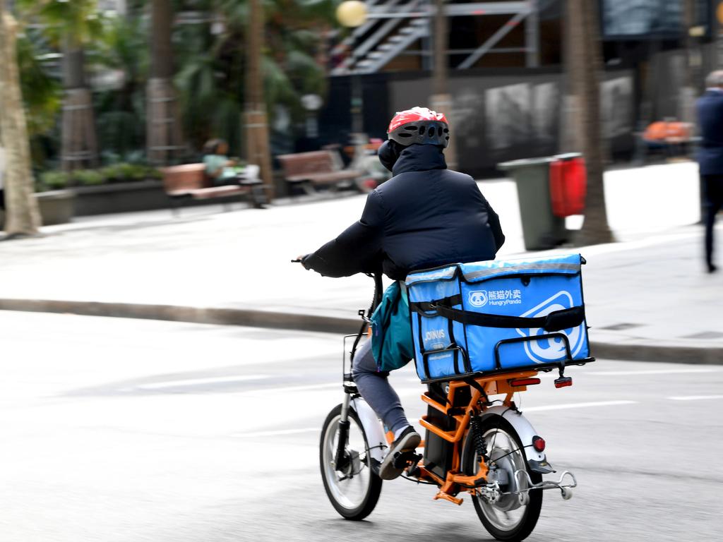 As the cost of living soars, so does the number of delivery drivers flooding the streets. Picture: NCA NewsWire / Jeremy Piper