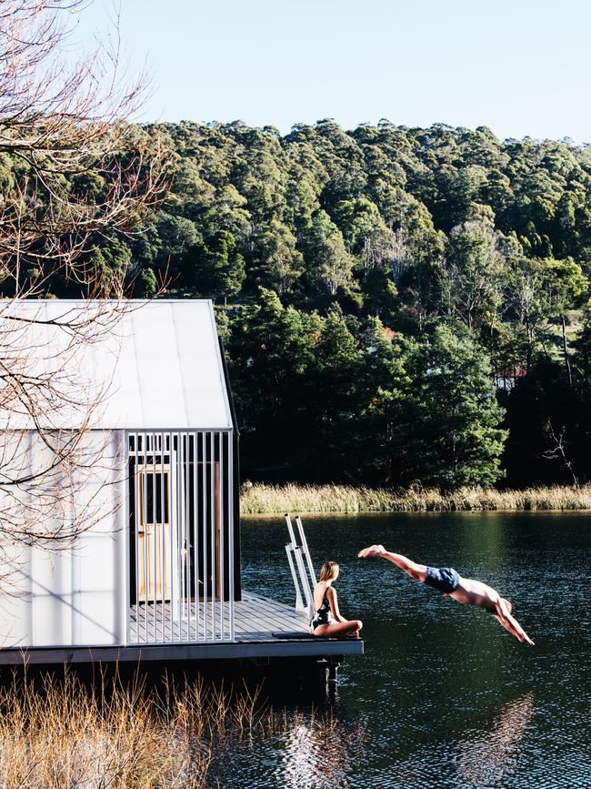 Floating Sauna on Briseis Hole. Picture: Anjie Blair