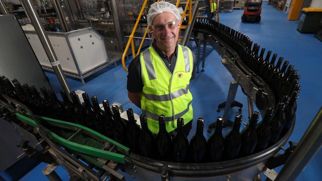 Accolade Wines project engineering manager Peter Policki at the company's then-new $40 million glass bottling, cask and warehousing facility at Glossop in 2019.