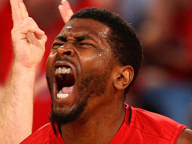 PERTH, AUSTRALIA - DECEMBER 10: Jermaine Beal of the Wildcats celebrates a three pointer during the round 10 NBL match between the Perth Wildcats and Melbourne United at Perth Arena on December 10, 2015 in Perth, Australia. (Photo by Paul Kane/Getty Images)