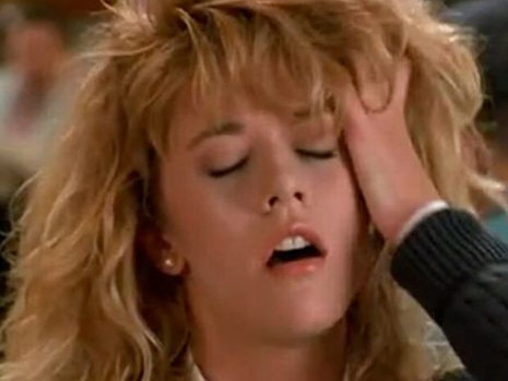 Meg Ryan in the famous scene, one of the most-quoted in movie history.