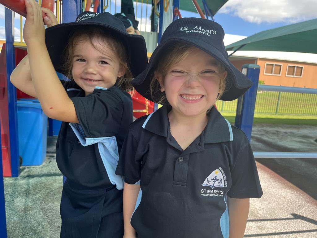 The Prep students enjoying their first day St Mary's Catholic Primary School.