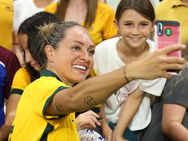 Kyah Simon will play in her third World Cup. Picture: Albert Perez/Getty