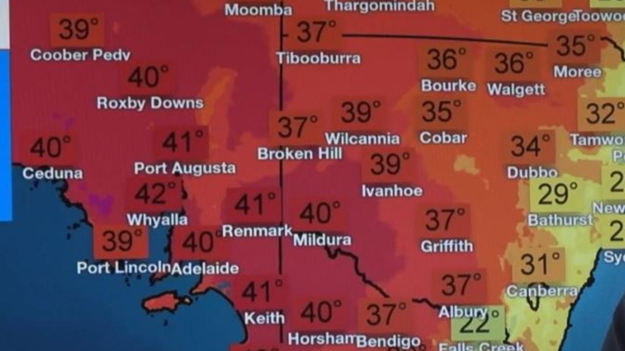 Heatwave warning for South Australia, Victoria and Tasmania. Picture: BOM