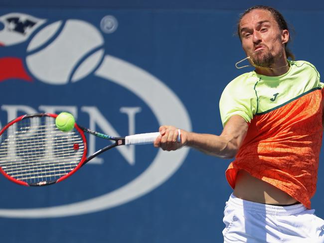 Alexandr Dolgopolov during his first round US Open win.