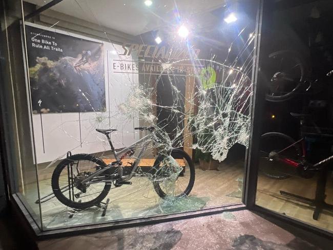 Brazen teens steal expensive push bikes in smash and grab