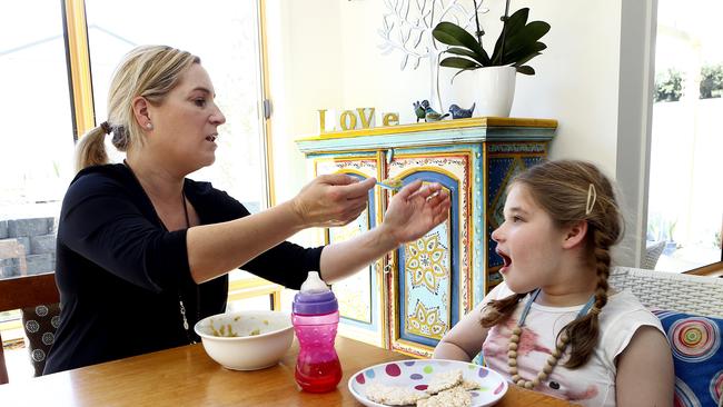 SUNTAS NEWS: Kingston mum Nicole Cowles and daughter Alice, talking on medicinal cannabis debate.