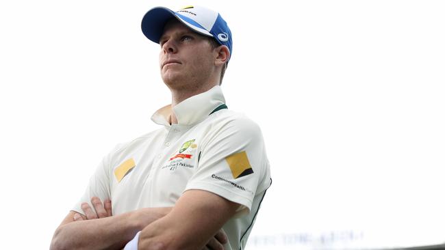 Steve Smith looks on after Australia’s humiliating defeat to South Africa in Hobart.