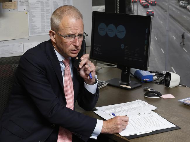 NORTH SHORE TIMES ONLY. SEE EDITOR TIM MCINTYRE FOR PERMSIION TO USE. Federal Arts Minister and Member for Bradfield Paul Fletcher in his Lidfield electoral office. Picture: John Appleyard