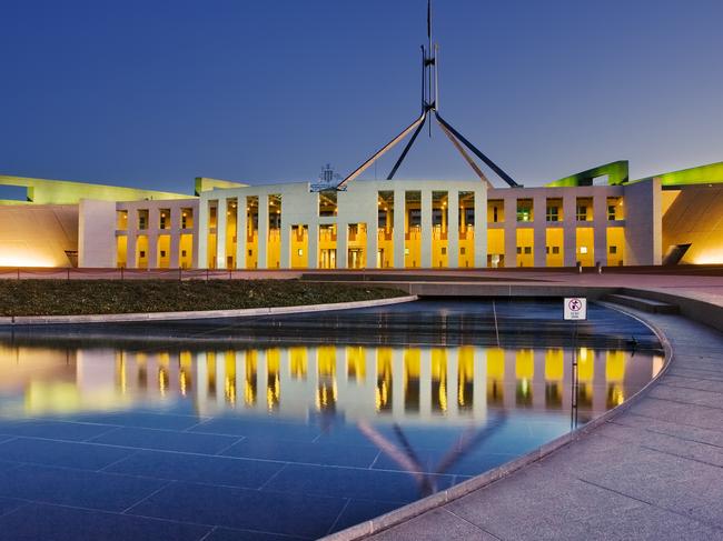 View of Parliament House of  Canberra, Australia.