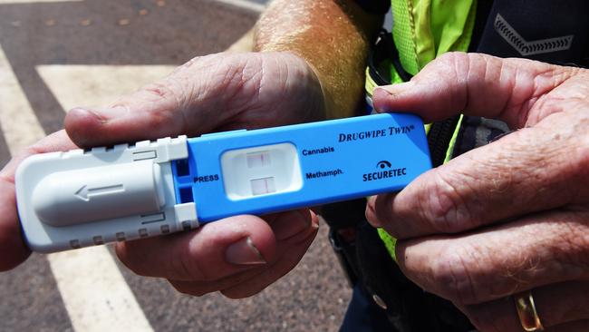 Constable Clint Richardson and Police are conducting the Territories first drug driving tests at Coolalinga this morning.