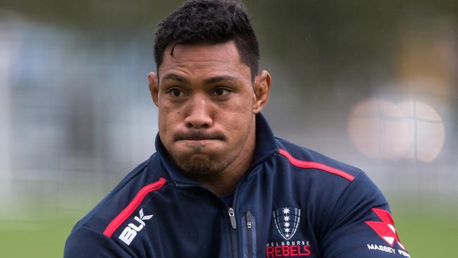 Lopeti Timani of the Rebels during the Melbourne Rebels' captains run, one day before their clash with the Highlanders, at Gosch's Paddock on Friday 25th March, 2016. Picture: Mark Dadswell