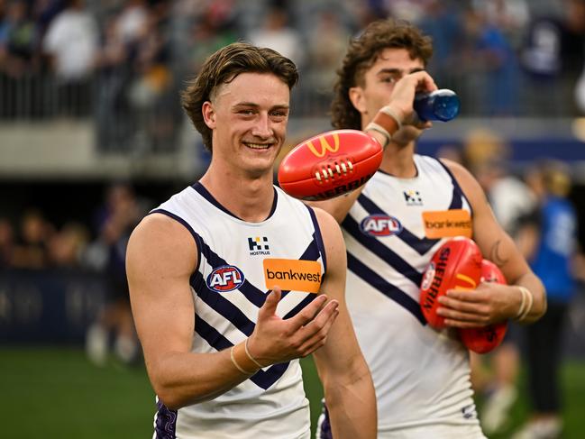 Jye Amiss has worked a sports psychologist to help his accuracy in front of goal. Picture: AFL Photos via Getty Images