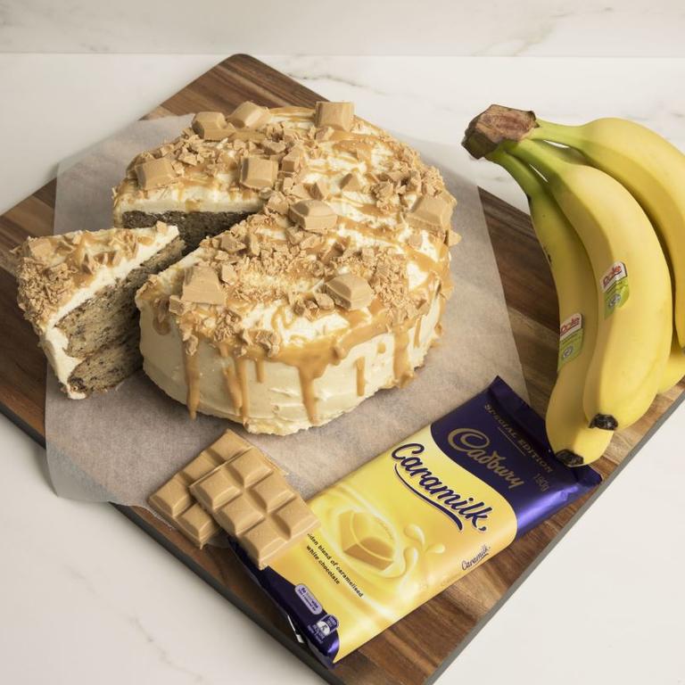 This Caramilk banana cake recipe is seriously next level.