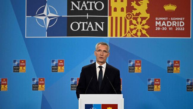 NATO Secretary-general Jens Stoltenberg in Madrid on June 30, 2022. Picture: Pierre-Philippe Marcou/AFP