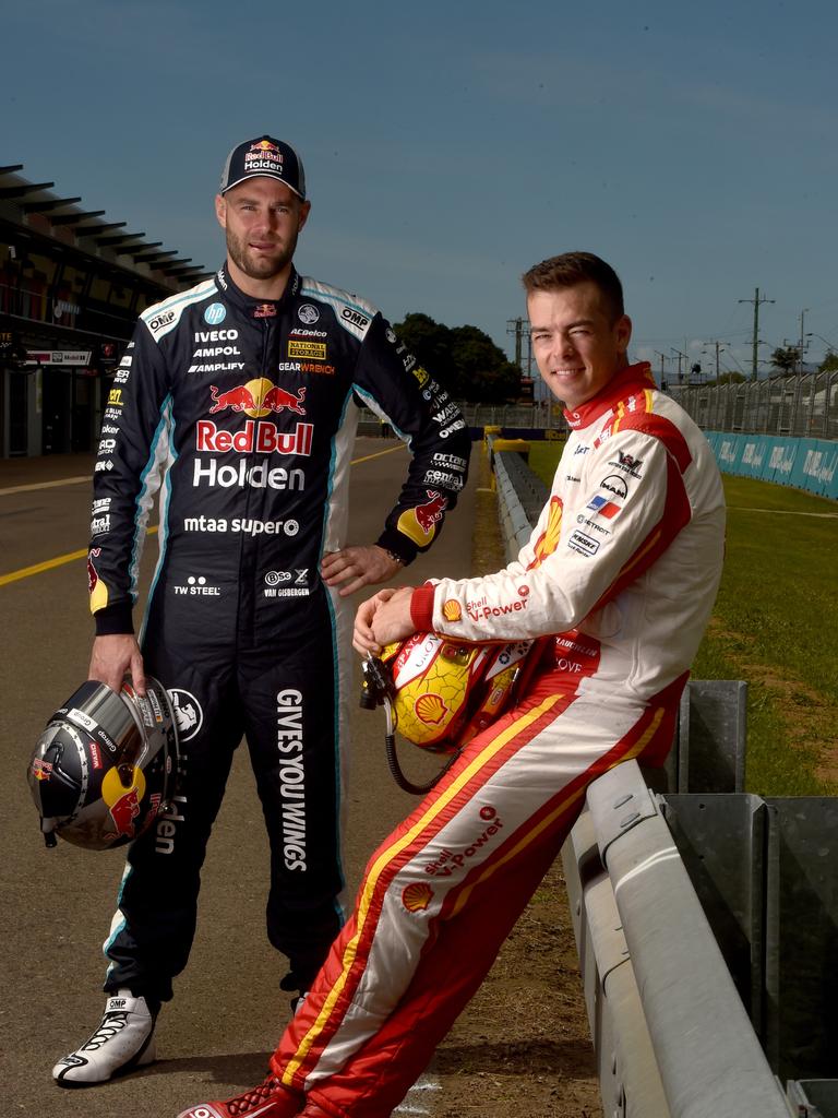 (L-R) Race fans are missing out on seeing Shane van Gisbergen and Scott McLaughlin go head-to-head at the peak of their powers. Picture: Evan Morgan