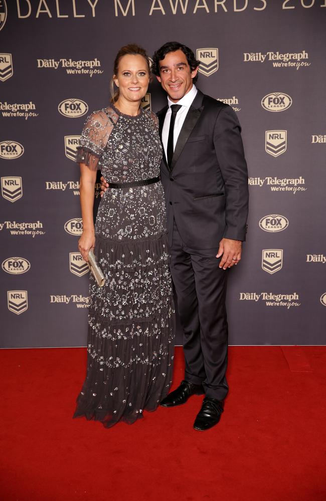 Samantha Lynch and Johnathan Thurston. Picture: Christian Gilles