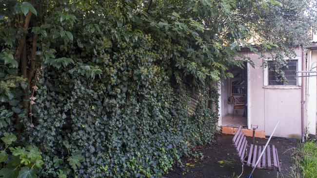 The backyard shed where Mario met with associates during the Melbourne gangland war. Picture: Eugene Hyland