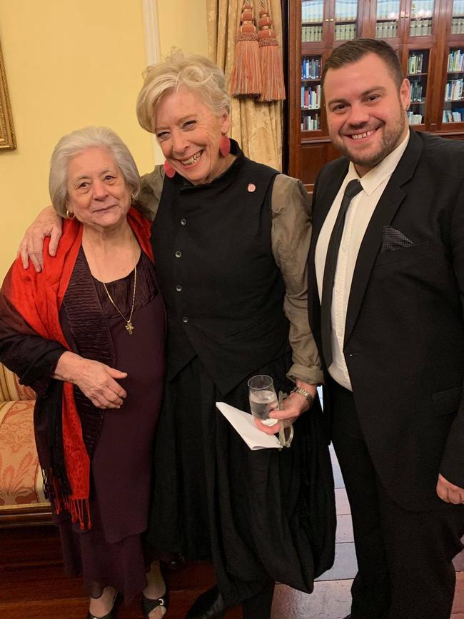 Maria "Nonna" Dimasi with chef Maggie Beer and grandson Stefan Dimasi. Photo: facebook