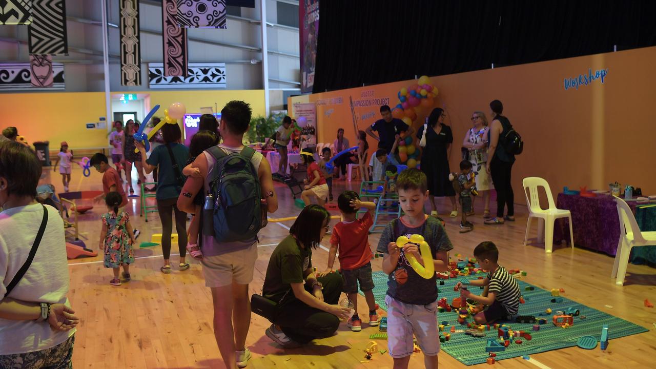 Families at the Festival of Us celebrations on Australia Day 2023. Picture: (A)manda Parkinson