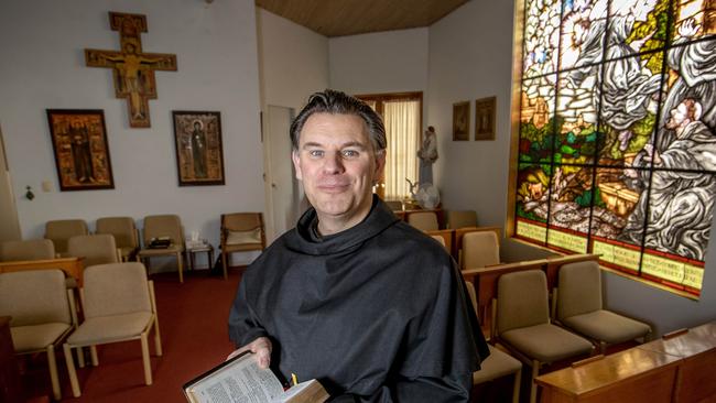 Father Paschal Corby at St Marks Catholic Church in Dingley, Melbourne. Picture: David Geraghty