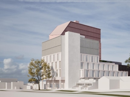 An artist's impression of the new hospital to be built at North Melbourne.,