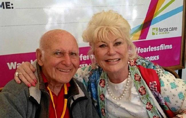 GRAN SLAM: Alan Harkness with Australian author Di Morrisey at the Byron Writers' Festival. Picture: Supplied