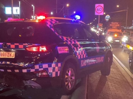 Damage to Queensland Police Service cars as a result of ramming.