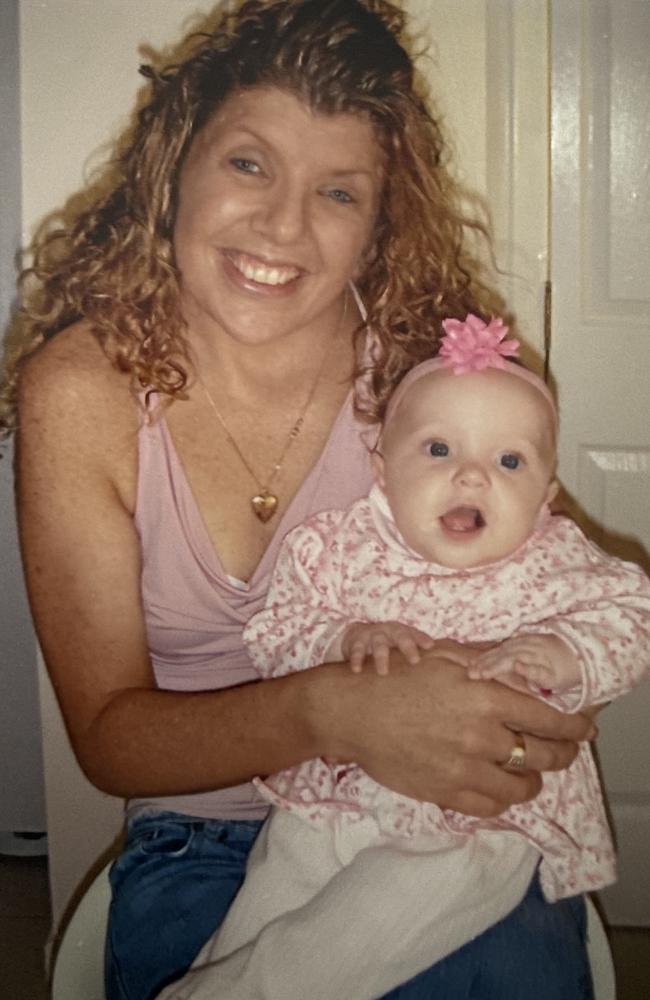 Danielle Cragg when her daughter Cienna was a baby. Picture – contributed.