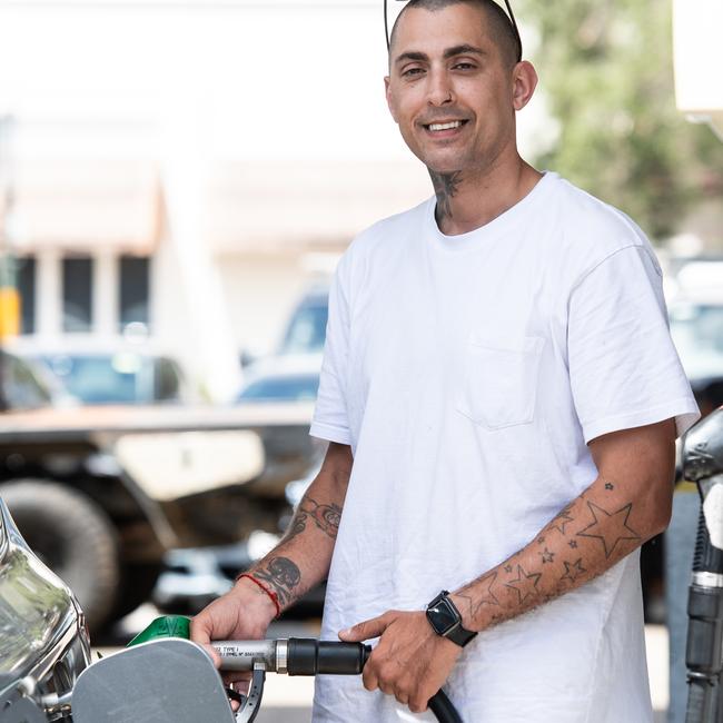 Yigit Yilmaz, a Double Bay-based Uber driver, says he has to drive for long periods to find service stations with cheaper petrol. Picture: Daily Telegraph/ Monique Harmer