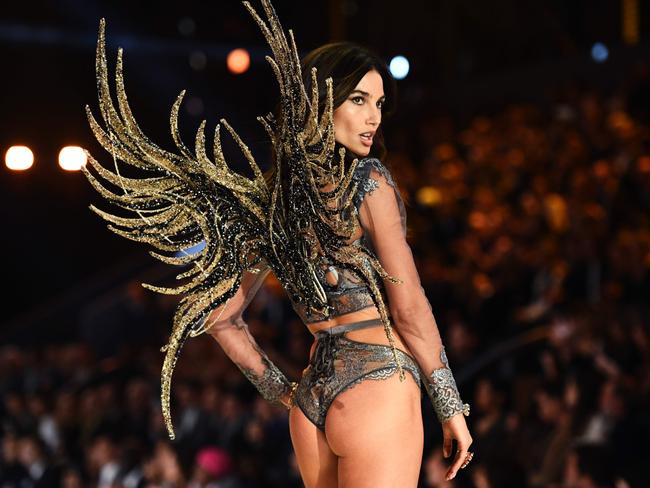 Lily Aldridge walks the runway during the 2016 Victoria’s Secret Fashion Show on November 30, 2016 in Paris, France. Picture: AFP