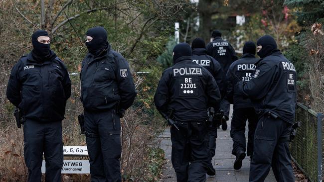 Assault weapons, ammunition and restraint devices had been stockpiled. Picture: Carsten Koall/Getty Images