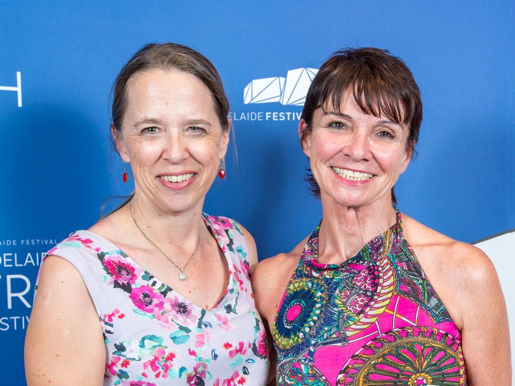 Jillian Smith and Fabienne Beaorst celebrated the opening night of Adelaide Festival Centre’s Adelaide French Festival which featured speeches, food and drinks ahead of a performance of Monchichi. Picture: Kelly Carpenter