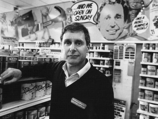 Rebel Sunday trader Frank Penhalluriack in 1988. Picture: Graham Crouch