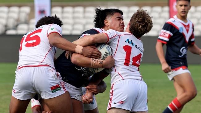 The Roosters proved too strong for the young Dragons. Pic: Damian Shaw.