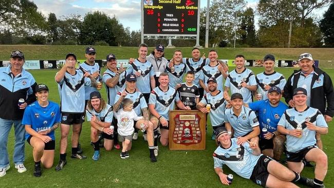 The Woolgoolga Seahorses first grade rugby league team after winning the 2023 Group 2 grand final. Picture: supplied