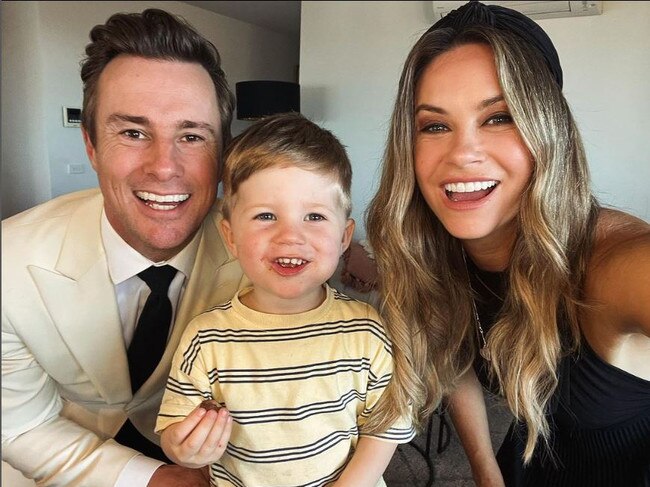 Christie with her husband Rohan and their son Duke. Picture: Christie Whelan Browne/Instagram