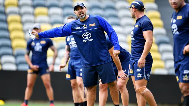 Todd Payten mixed up training to get the Cowboys stronger mentally. Picture: Alix Sweeney