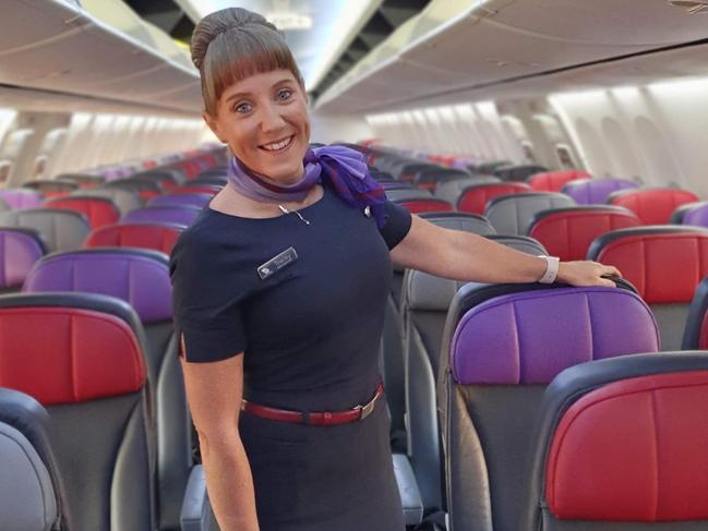 Virgin Australia cabin supervisor Tracey Fitzgerald has made some extraordinary sacrifices to go on working. Picture: Supplied