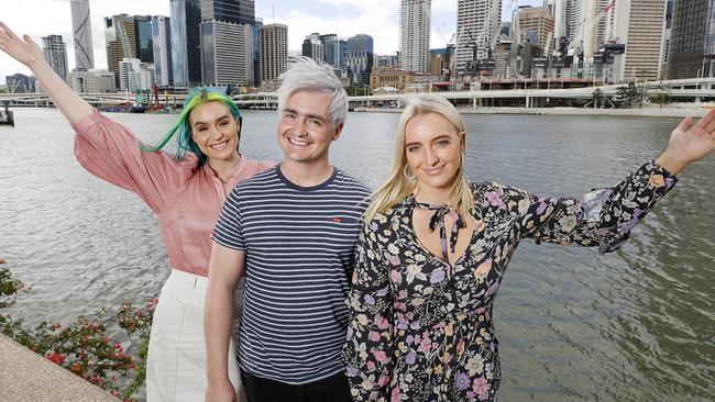 Amy, George and Emma Sheppard at South Bank in their home town of Brisbane