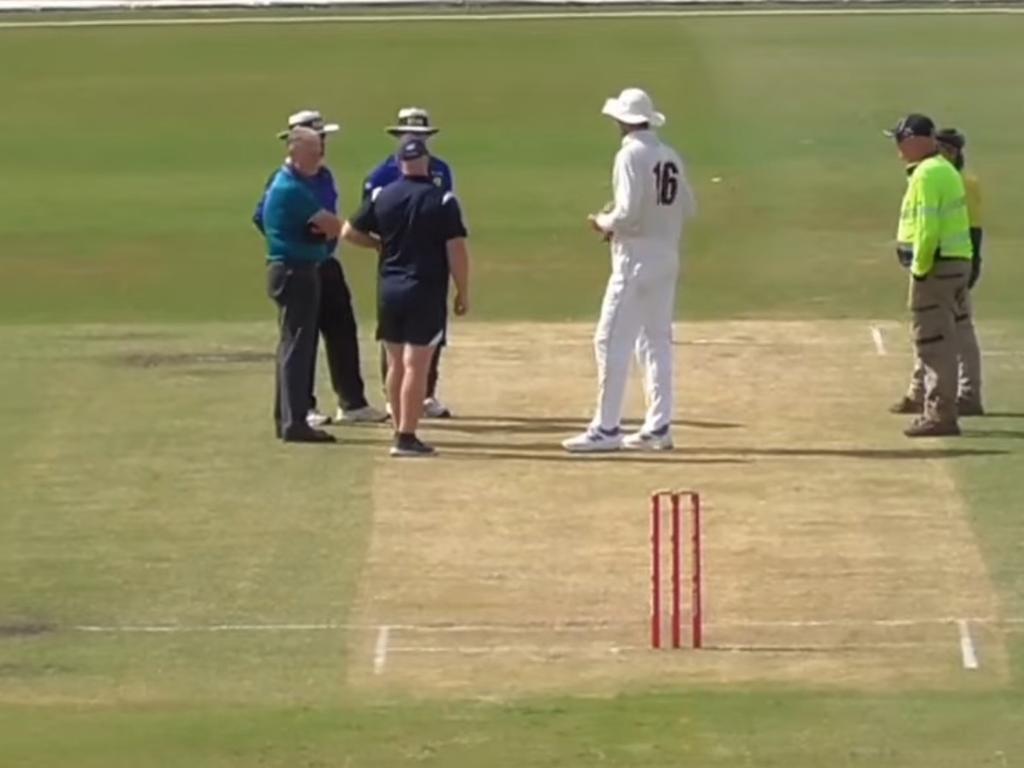 Cricket: State match suspended due to dangerous 'very flat' wicket