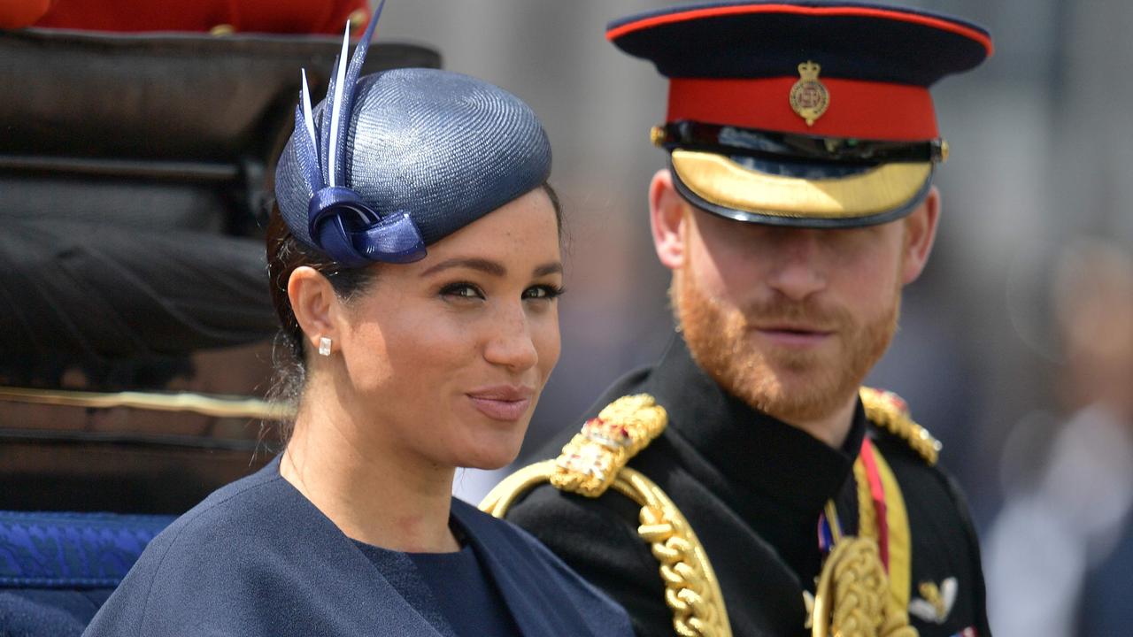 Harry and Meghan’s visits to the UK have been fleeting. Picture: AFP