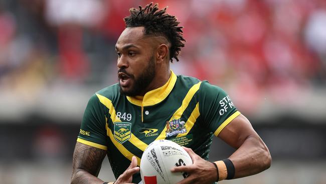 Hamiso Tabuai-Fidow has excelled at centre at rep level, but he’ll play fullback for the Dolphins in 2025. Picture: Matt King/Getty Images