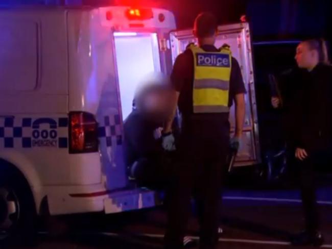 Five teens were arrested by police after a wild chase through Melbourne’s east. Picture: 7News. Picture: 7News