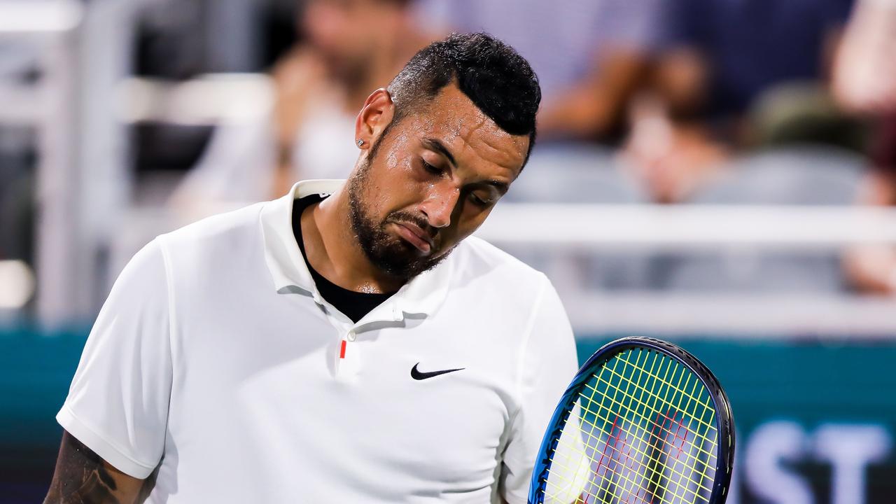 Nick Kyrgios went out in straight sets. Casey Sykes/Getty Images/AFP