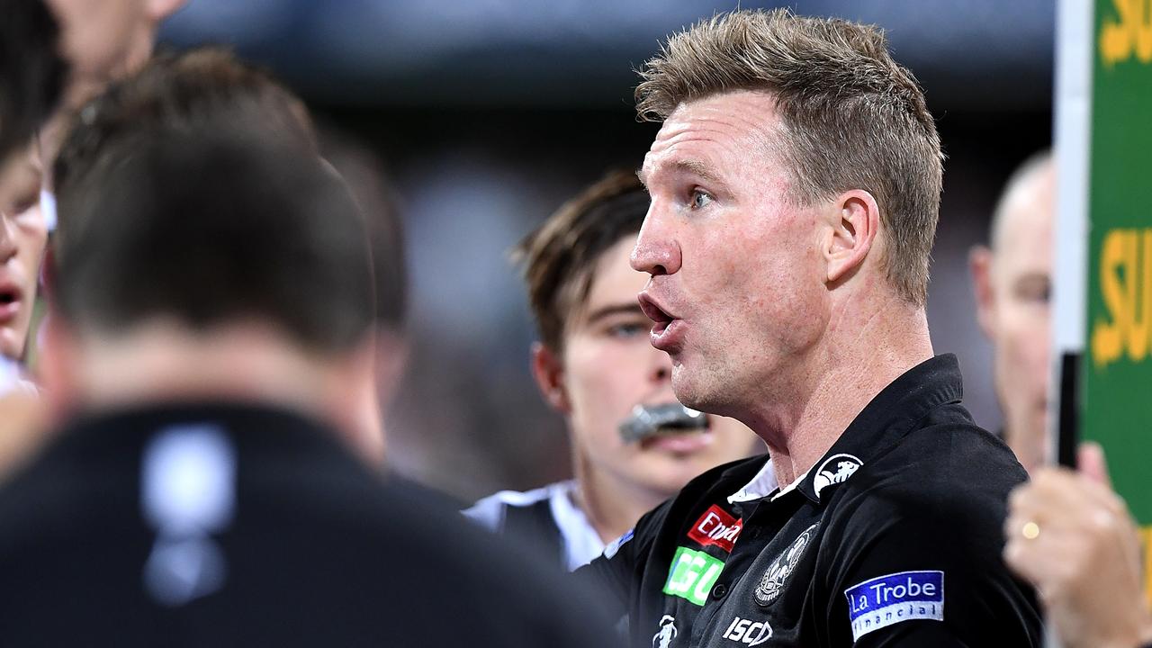 Nathan Buckley has met with the Tasmania Devils about the possibility of coaching the AFL’s newest team. (Photo by Bradley Kanaris/Getty Images)