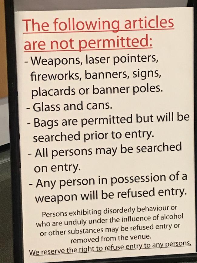 No fireworks permitted along with a range of other items at Chinese National Day in Brisbane.