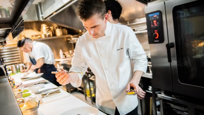 Inventive: chef Karl Firla at work. Picture: Melinda Hird