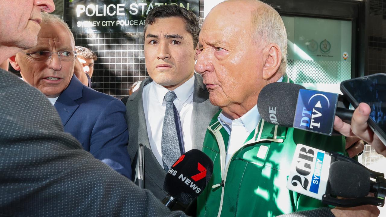 Alan Jones leaving Day Street Police Station. Picture: NewsWire / Dylan Coker